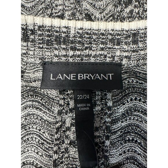 Lane Bryant Womens Black & White Knit Sweater With Flared Cuffs Size 22/24 - Picture 6 of 11